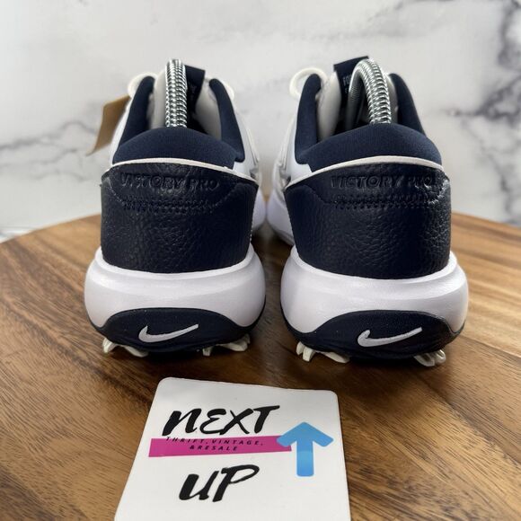 Mens 7.5-Nike Air Zoom Victory Pro 3 Golf Shoes DX9028-102 White/Navy Blue nby main image 7